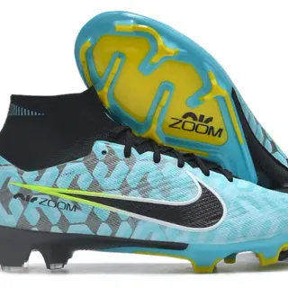 Nike Phantom GT Blue Black High-Cut Sock-Fit Collar Firm-Ground Soccer Shoes
