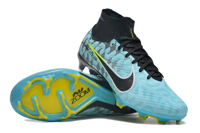 Nike Phantom GT Blue Black High-Cut Sock-Fit Collar Firm-Ground Soccer Shoes 2
