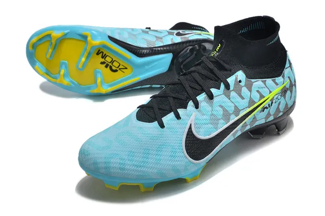Nike Phantom GT Blue Black High-Cut Sock-Fit Collar Firm-Ground Soccer Shoes 3