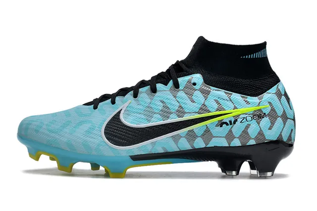Nike Phantom GT Blue Black High-Cut Sock-Fit Collar Firm-Ground Soccer Shoes 6