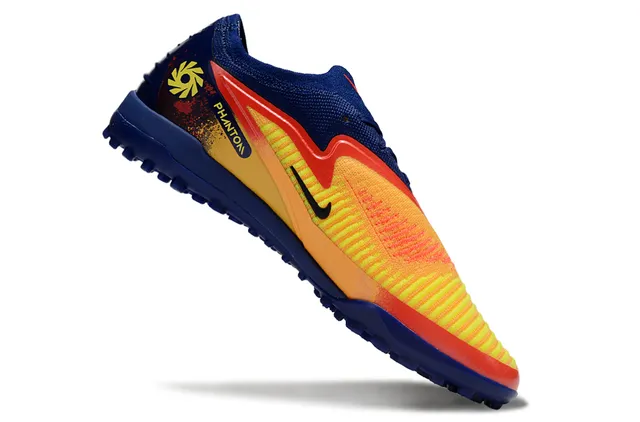 Nike Phantom GT Blue Multicolor Knit Upper Gradient Forefoot Turf Soccer Shoes 2