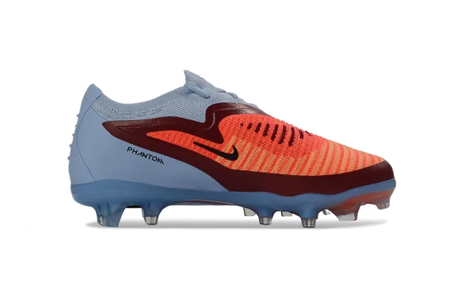 Nike Phantom GT Blue Orange Low-Cut Knit Collar Asymmetric Lacing Firm-Ground Soccer Shoes 5