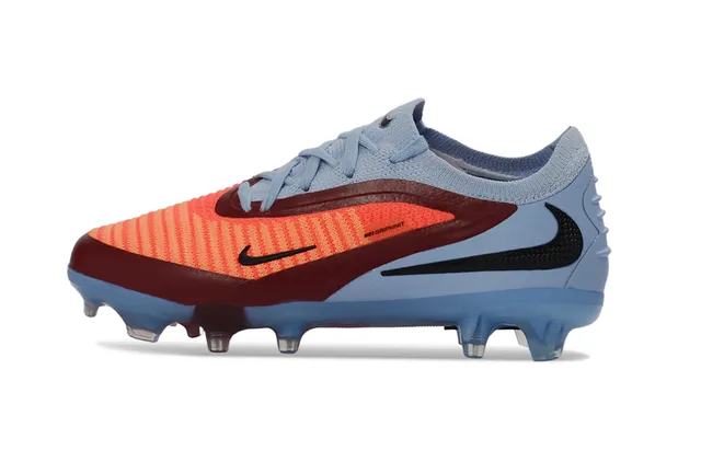 Nike Phantom GT Blue Orange Low-Cut Knit Collar Asymmetric Lacing Firm-Ground Soccer Shoes 7