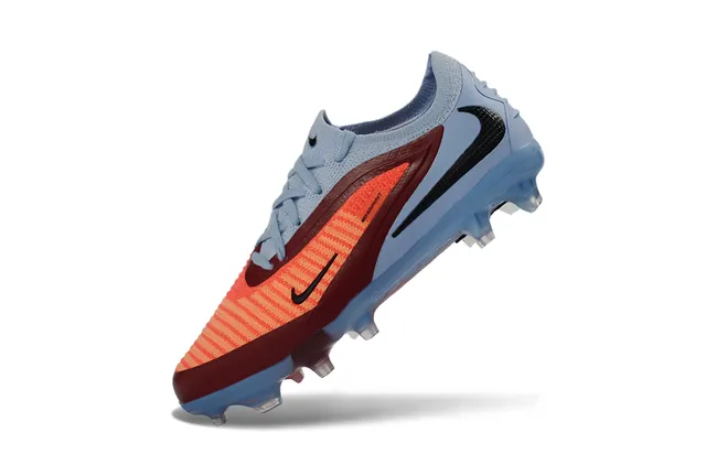 Nike Phantom GT Blue Orange Low-Cut Knit Collar Asymmetric Lacing Firm-Ground Soccer Shoes 8