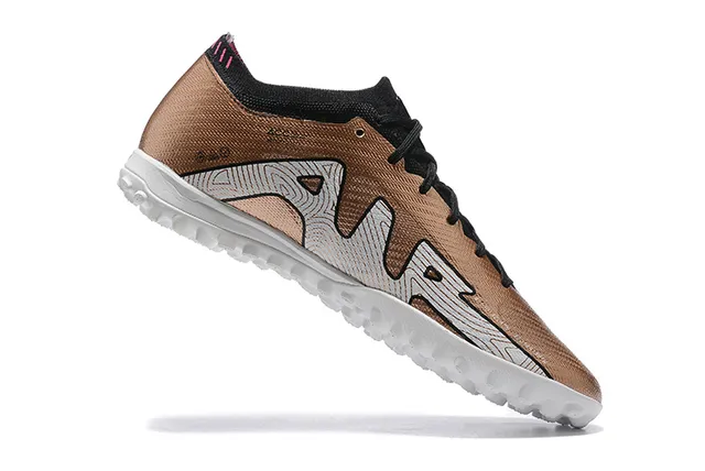 Nike Phantom GT بني أسود منخفض القطعة نسيج علوي ملعب اصطناعي أحذية كرة القدم 4