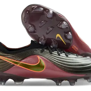 Nike Phantom GT Burgundy Black Wave-Patterned Synthetic Upper Firm-Ground Soccer Shoes