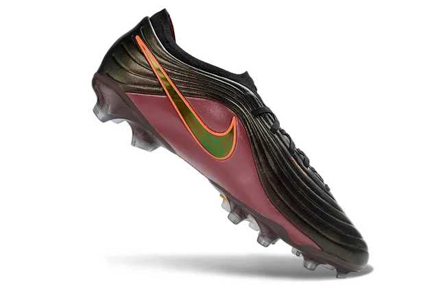 Nike Phantom GT بوردو أسود باترون موجي الجزء العلوي الصناعي أحذية كرة القدم للأرض الصلبة 11