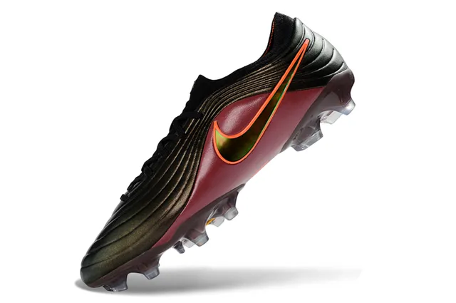 Nike Phantom GT بوردو أسود باترون موجي الجزء العلوي الصناعي أحذية كرة القدم للأرض الصلبة 12