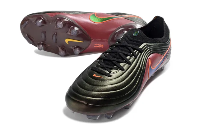 Nike Phantom GT بوردو أسود باترون موجي الجزء العلوي الصناعي أحذية كرة القدم للأرض الصلبة 14
