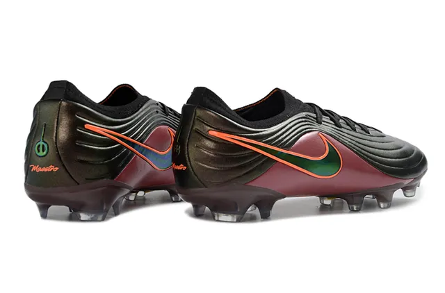 Nike Phantom GT بوردو أسود باترون موجي الجزء العلوي الصناعي أحذية كرة القدم للأرض الصلبة 15