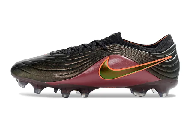 Nike Phantom GT بوردو أسود باترون موجي الجزء العلوي الصناعي أحذية كرة القدم للأرض الصلبة 17
