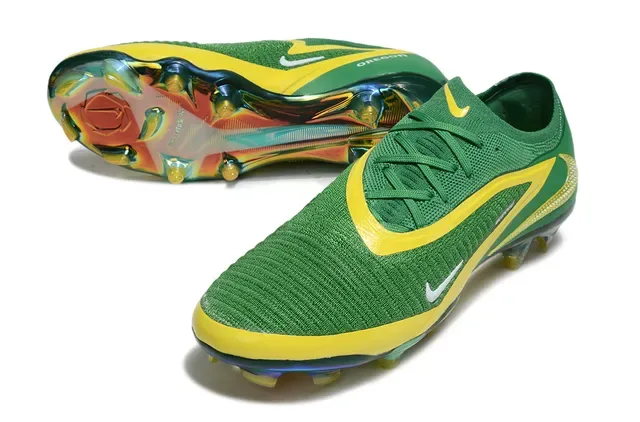 Nike Phantom GT 绿黄 针织鞋面 虹彩鞋底 人工草皮足球鞋 4