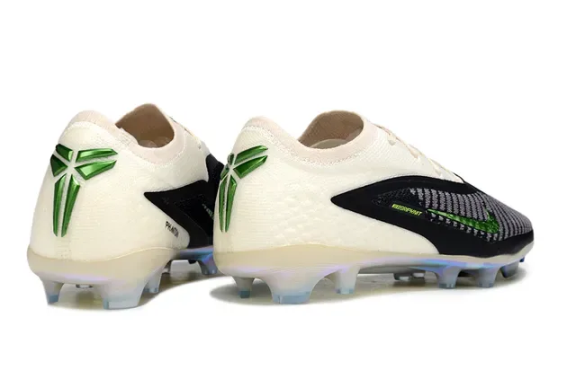 Nike Phantom GT NikeGrip-Knit Blanco Negro Verde Holográfico Firm-Ground Zapatos de Fútbol 5