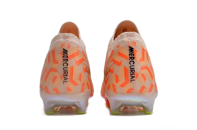 Nike Phantom GT Orange Beige Flyknit Upper Geometric Pattern Firm-Ground Soccer Shoes 4