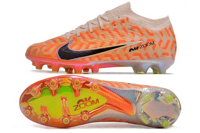 Nike Phantom GT Orange Beige Flyknit Upper Geometric Pattern Firm-Ground Soccer Shoes 5