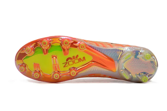 Nike Phantom GT Orange Beige Flyknit Upper Geometric Pattern Firm-Ground Soccer Shoes 6