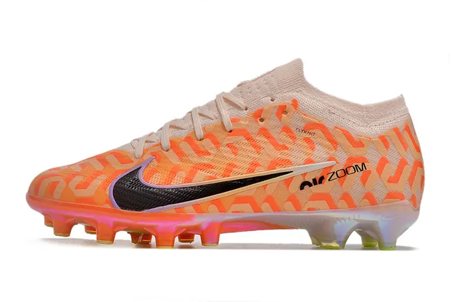 Nike Phantom GT Orange Beige Flyknit Upper Geometric Pattern Firm-Ground Soccer Shoes 8
