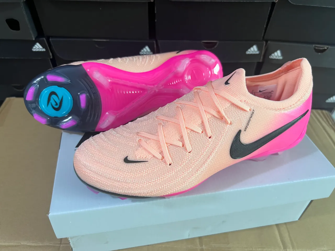 Nike Phantom GT Peach Pink Firm-Ground Soccer Shoes 3