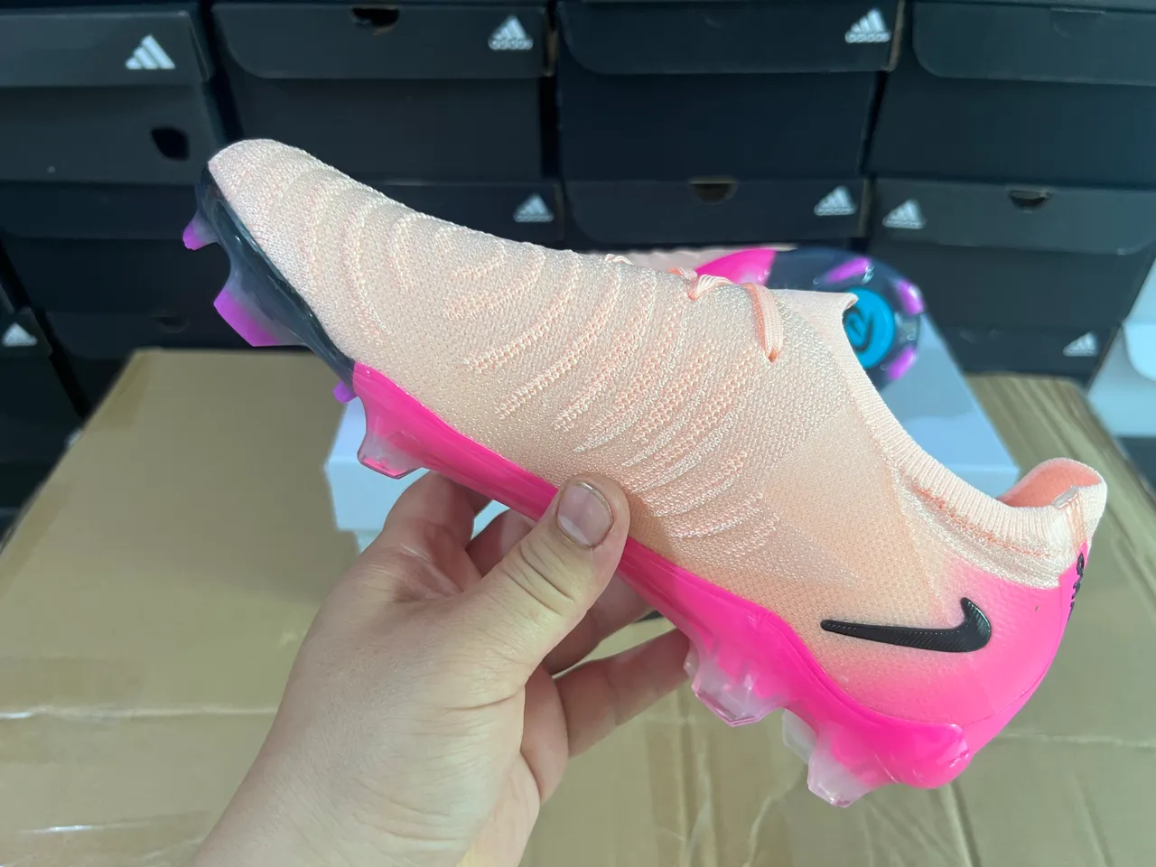 Nike Phantom GT Peach Pink Firm-Ground Soccer Shoes 8
