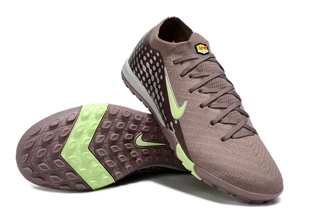 Nike Phantom GT Turf Brown Silver Lime Green Turf Soccer Shoes 4