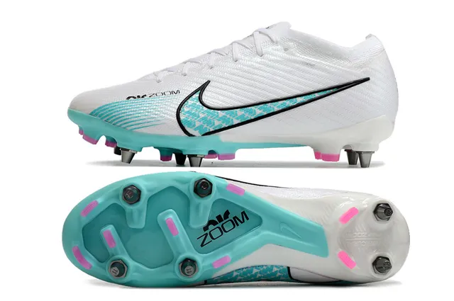 Nike Phantom GT Blanc Bleu Flyknit Upper Air Zoom Cushioning Firm-Ground Chaussures de Football 13