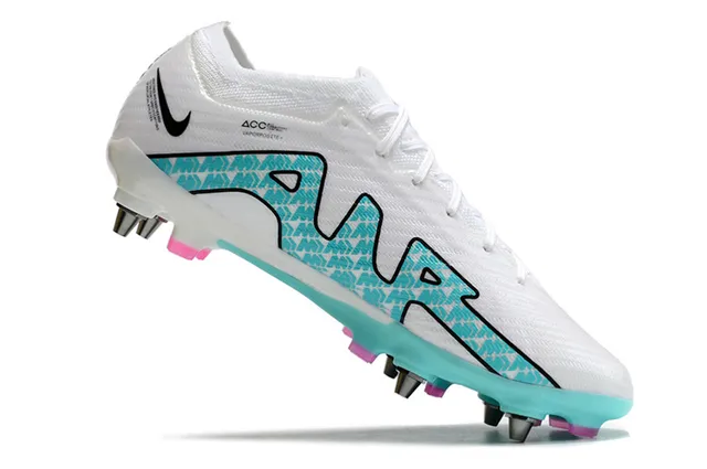Nike Phantom GT Blanc Bleu Flyknit Upper Air Zoom Cushioning Firm-Ground Chaussures de Football 14