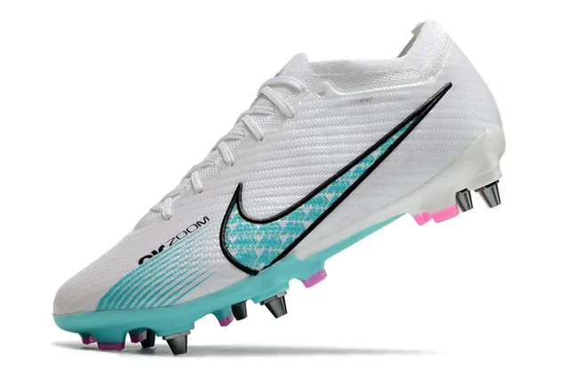 Nike Phantom GT Blanc Bleu Flyknit Upper Air Zoom Cushioning Firm-Ground Chaussures de Football 15