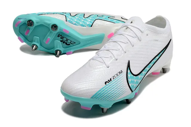 Nike Phantom GT Blanc Bleu Flyknit Upper Air Zoom Cushioning Firm-Ground Chaussures de Football 17