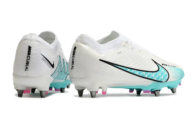 Nike Phantom GT Blanc Bleu Flyknit Upper Air Zoom Cushioning Firm-Ground Chaussures de Football 18