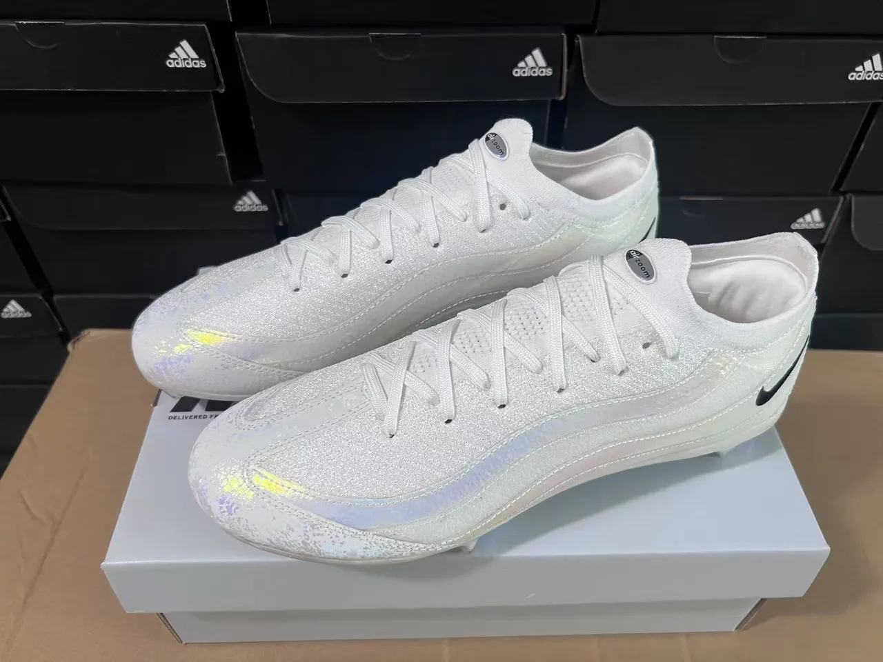 Nike Phantom GT White Iridescent Firm-Ground Soccer Shoes 4