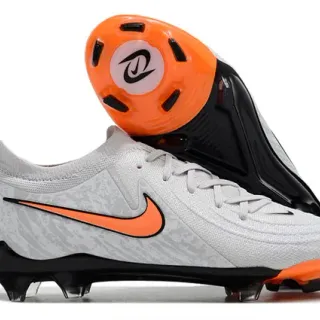 Nike Phantom GT White Orange Knit Upper Low-Cut Collar Firm-Ground Soccer Shoes