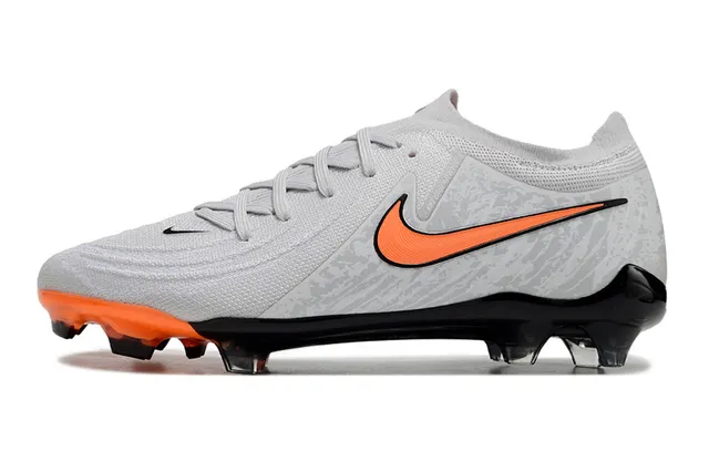Nike Phantom GT White Orange Knit Upper Low-Cut Collar Firm-Ground Soccer Shoes 7