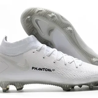 Nike Phantom GT White Translucent Sole Firm-Ground Soccer Shoes