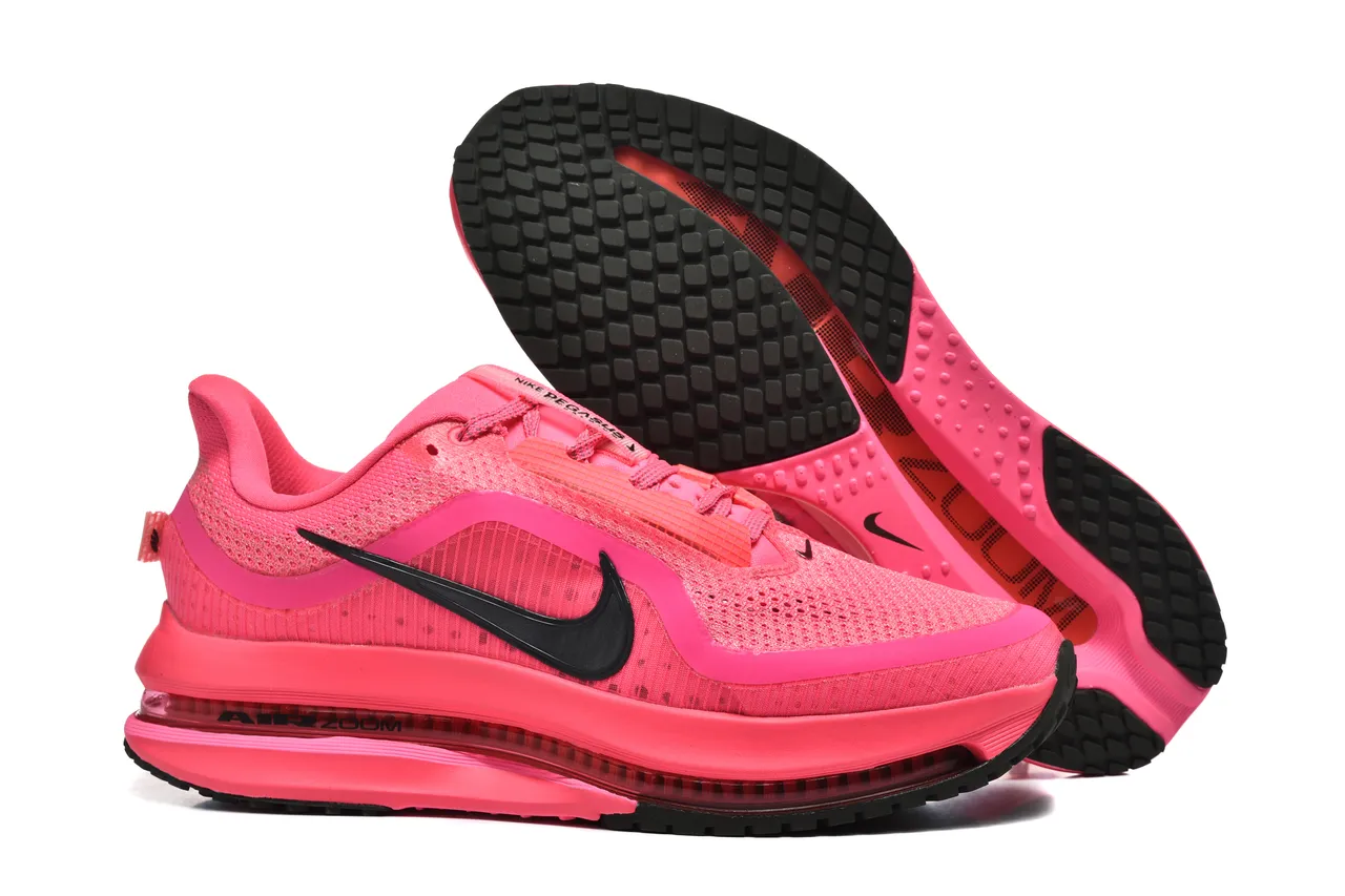 Nike Pink Black Engineered Mesh Upper Full-Length Visible Air Zoom Unit Running Shoes 3