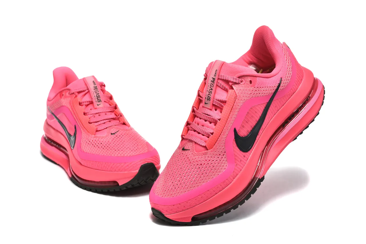 Nike Pink Black Engineered Mesh Upper Full-Length Visible Air Zoom Unit Running Shoes 4