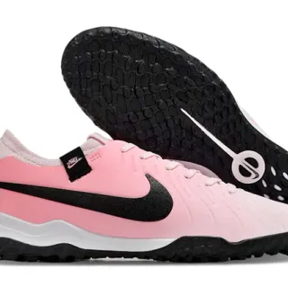 Nike Pink Black Low-Cut Synthetic Upper Ribbed Forefoot Texture Turf Soccer Shoes