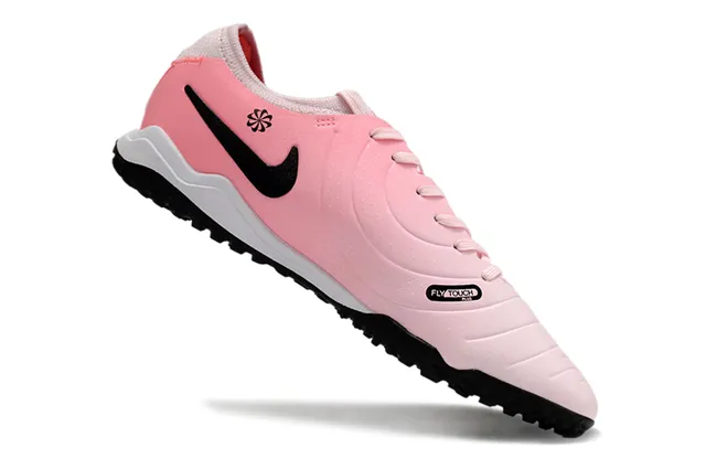 Nike Chaussures de Football Turf Rose Noir Bas de Coupe Haut Synthétique Texturé Avant-Pied 2