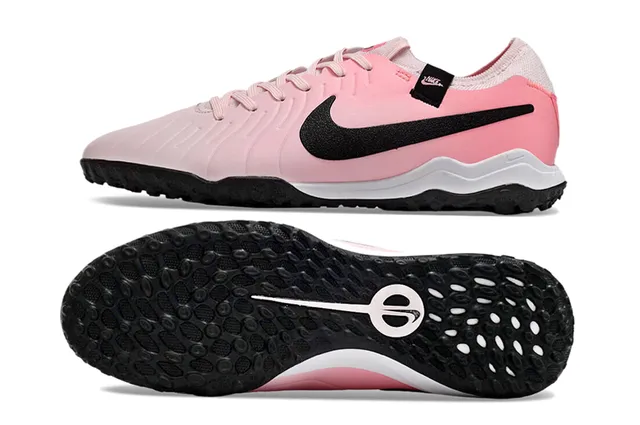Nike Chaussures de Football Turf Rose Noir Bas de Coupe Haut Synthétique Texturé Avant-Pied 6