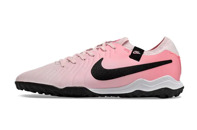 Nike Chaussures de Football Turf Rose Noir Bas de Coupe Haut Synthétique Texturé Avant-Pied 7