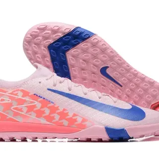 Nike Zapatos de Fútbol Turf Upper de Tejido Bajo en Rosa y Azul