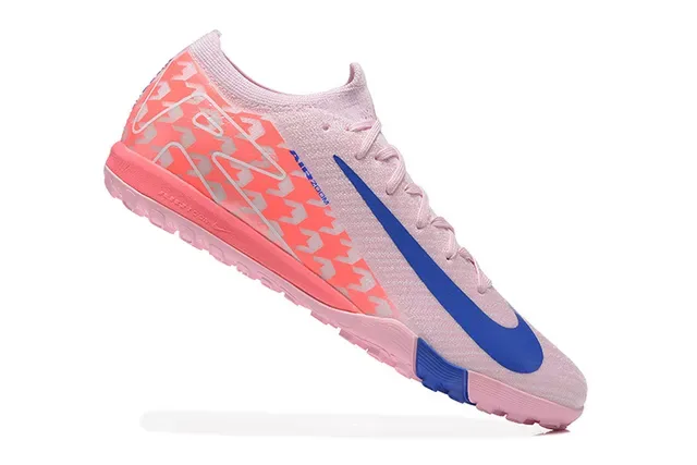 Nike Zapatos de Fútbol Turf Upper de Tejido Bajo en Rosa y Azul 4