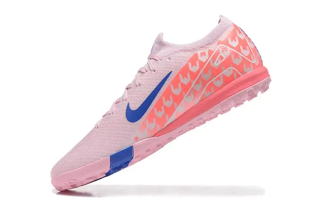 Nike Zapatos de Fútbol Turf Upper de Tejido Bajo en Rosa y Azul 5