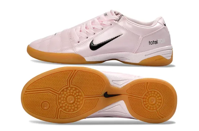 Nike Pink Brown Low-Top Leather Upper Sneakers 7