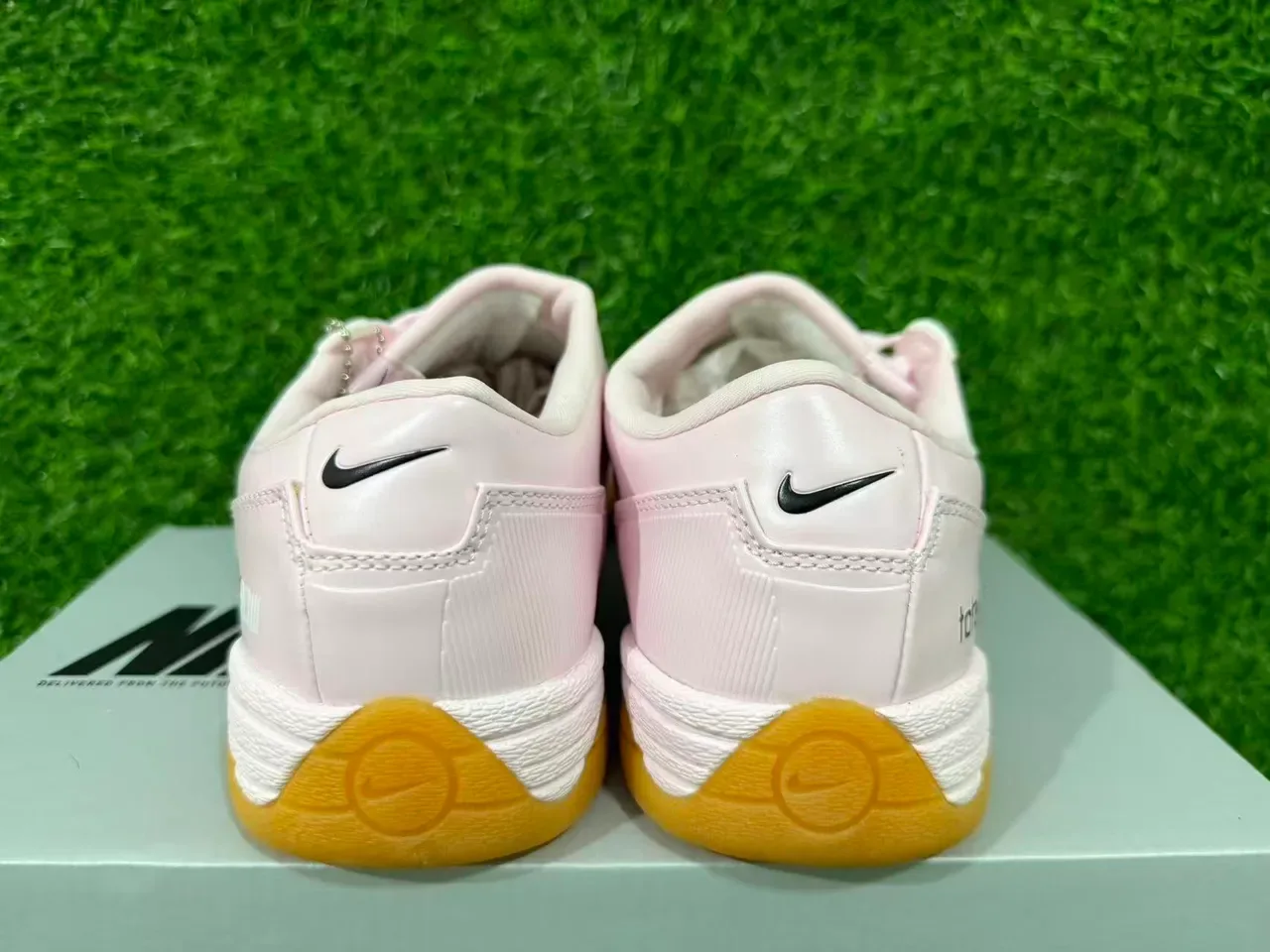 Nike Pink Brown Low-Top Leather Upper Sneakers 12