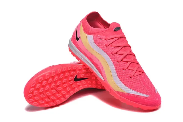Nike Chaussures de football turf upper tricot rose doré overlays motif ondulé 7