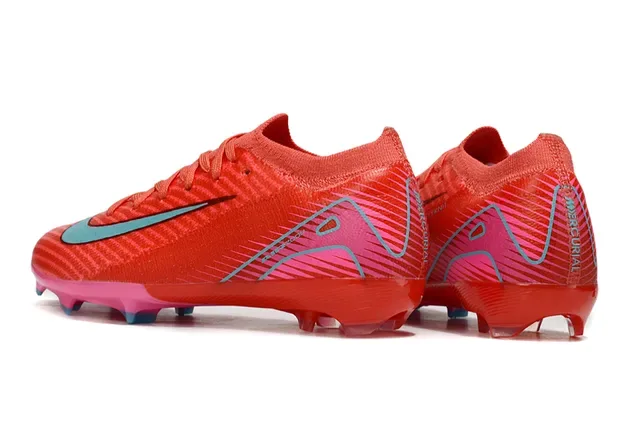 Nike Tênis de Futebol com upper de knit rosa laranja ajuste dinâmico colar superfície firme 15