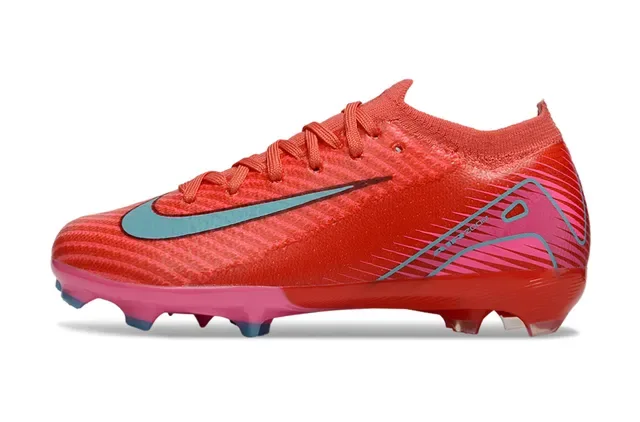 Nike Tênis de Futebol com upper de knit rosa laranja ajuste dinâmico colar superfície firme 18