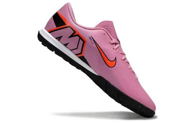 Nike Chaussures de Football Turf Low-Cut à Tige Textil Rose Orange 2