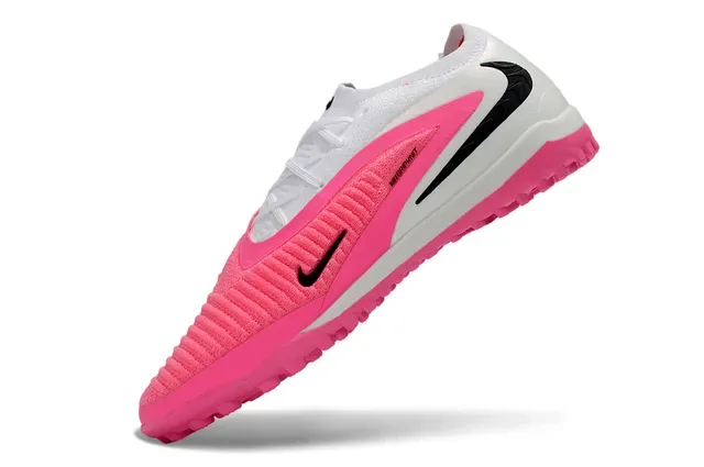 Nike Rose Blanc Haut en Maille Silhouette Low-Cut Chaussures de Football Turf 3