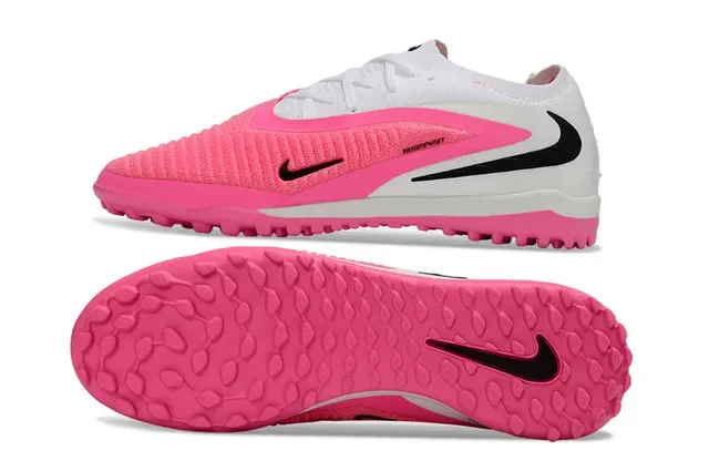 Nike Rose Blanc Haut en Maille Silhouette Low-Cut Chaussures de Football Turf 6